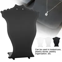 Jewelry Display Stand Pendant Necklace Chain Holder Earring Bust Display Stand Showcase Rack Black White Transparent285c