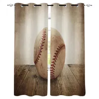Curtain Baseball Wooden Table Round Ball Living Room Hanging Curtains Balcony Kitchen Study Modern Window Treatments