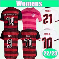 22 23 Flamengo Diego Pedro Women Soccer Jerseys October Pink E.Ribeiro de Arrascaeta Matheuzinho Gabi Vitinho Home Away 3rd Football Shirts Uniforms
