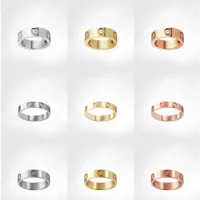 Love Screw Ring Mens Band Rings 3 Diamon Designer Luxury Jewelry Women Titanium Steel Alloy Craft Craft Gold Silver Rose Nev233p