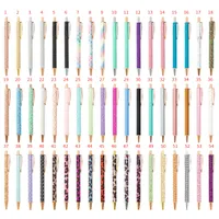Glitter Ballpoint Pens for Women Girls Fancy Writing Pens Metal Retractable Black Ink Medium Point Pens 1 mm Journaling Pen School Supplies