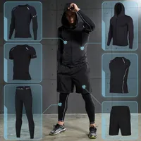 Men's Tracksuits Men Compression Sportswear Suits Gym Tights Training Clothes Workout Jogging Sports Set Running Tracksuit Quick Dry Plus Size 221208