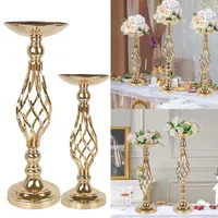 Party Decoration Table Centerpiece Flower Holder Gold Metal Bouquet Vase For Wedding Mariage Decor Table/Aisle Stand Floral