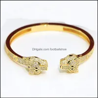 Bracelets Personnalisation de bijoux la plus haute qualité de la marque avancée Brand de bracelet avancé 18k Gilded Fashion Panthere Series Clash Tr292A
