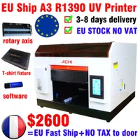 Automatyczna drukarka A3 UV R1390 ZAŁĄCZNIK DRYKACJA DRUKO DRYFUKA BUTTALNE T-SHIRT Maszyna drukowania UE Bez podatku bez atramentu