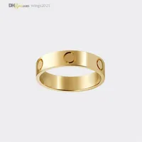 Love Ring Designer Rings For Women Men Carti Ring Wedding Gold Band Luxury Jewelry Titanium Steel Gold-Plated Never Fade Not Aller237z