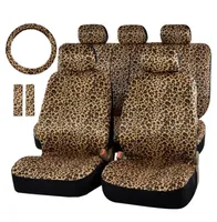 Bilsäte täcker 12st leopard set styling protector universal fit de flesta bilar täcker auto interiör decoationcar2499865
