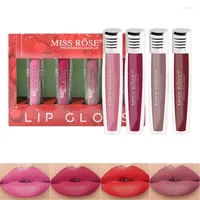 Lip Gloss Set For Women Matte Velvet Lasting Stain Full-on Plumping Lipgloss Female And Girl With Rich Varied Colors