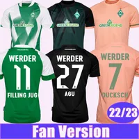 22 23 Werder Bremen Agu Mens Soccer Maglie che riempiono la brocca Veljkovic Mbom a casa 3a camicia da calcio per adulti uniformi a maniche corte
