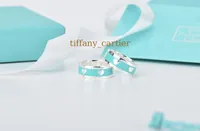 925 Sterling Silver boutique enamel Heart Ring Classic blue Heart rings designer jewelry multi-size selection with gift box