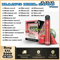 Bang XXL 2000 2%/5%/6%E Cigarro descartável Pen Vape Pen 6,0 ml Pré-preenchido 850mAh Cartucho de bateria PODS Kit de vapor Vs