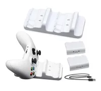 Game Controllers Joysticks For Xbox One S Charger Dual Dock Charging Station With 2 Battery Packs And USB Cable Wireless Control1023877