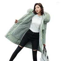 Damski płaszcz zimowy dla kobiet zielony m-6xl plus w rozmiarze 2022 Moda