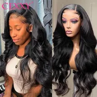 13x6 Body Wave Lace Front Human Hair Wigs For Women 360 Frontal Wig 40inch Brazilian Loose Water 5x5 Closure