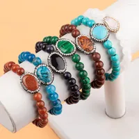 Link Bracelets Wholesale Handmade Natural Stone Women Gemstone Jewelry 2022 Summer Design