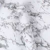 10m Marble Self-adhesive Waterproof Wallpaper Kitchen High Temperature Resistance Oil Proof Cabinet Refurbished Countertop Sticker
