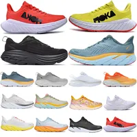 HK One One Running Shoes Bondi8 Bondi Clifton 8 Runner Sneaker voor mannen Rookgrijze bloemen Goblin Blue Fog Carbon X 2 Designer Trainers Hokas
