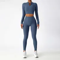 Conjuntos activos Pantalones para mujeres Capris Gym Outfits para mujer Sport Fitness Yoga Set Top Sports Sports Leggings Women Track -Trait Worthing For Women5G33
