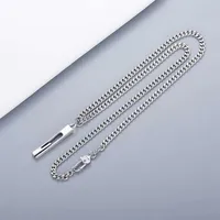 유럽 ​​아메리카 레트로 남성 여성 여자 Cupronickel Silver Plated Bead Chain 목걸이가 새겨진 G 이니셜 긴 펜던트 262f