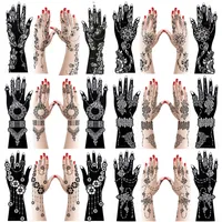 Altre alimentazione permanente per il trucco 12 pezzi di henny tatuaggio a mano stampini fiore glitter aerogramma di aerografo mehndi henny tatuatore modello stencil per la pittura del corpo 221208