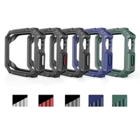 Cool Carbon Fiber Case для Apple Watch Series 7 6 5 4 SE Tough Armor TPU Shockproteption Cover8484944