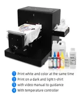 Impresoras DTG Impresora A4 Size 6 Colores de ropa plana Dark and Light Direct to Garment Máquina de impresión de camiseta con tinta textil5214059