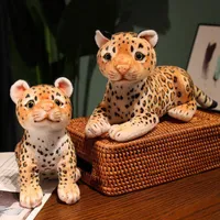 1PC 25cm/30cm Lovely Leopard Plush Toys Cute Simulation Dolls Stuffed Soft Real Like Jungle Animal Toys Child Kids Decor Gift