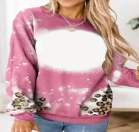 Whole Sublimation Blank Faux Bleached Pullover Sweatshirts Party Supplies Christmas Crewneck Hoodies Cotton Soft Feel Custom L5662929