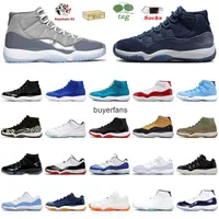 2023 Qualité Jumpman 11 Chaussures de basket-ball 11s Midnight Navy Navy Cool Grey Bached Coral Women Mens Sports Black Yellow Animal Instinct White