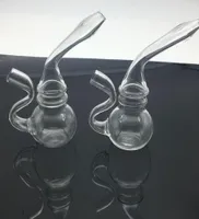 Unique Glass Blunt Bubbler Pipe King Toke Glass Bubbler Joint and Blunt Bubbler Bong Hookah Bongs Glass Pipe Water Pipes Mini Trav9112604