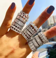 Choucong Fashion 5 Styles Eternity Promise Ring 5A Zircon CZ 925 Sterling Silver Engagement Anelli per donne per donne Men6264764