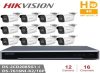 Kits de vigil￢ncia Hikvision Hikvision C￢mera CCTV 8MP IP C￢mera com Darkfighter H265 Security9892405