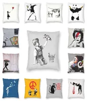 CushionDecorative Pillow Classic Banksy Street Graffiti Art Square Throw Case Home Decorative Girl With Red Balloon Cushion Cover2440179