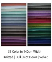 Contemporary Modern Solid Knitting Plain Velvet Soft Home Decorative sofa Fabric 100 Polyester 140 cm Wide 38 colors drop shippin2224184