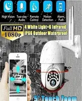 HD 1080P WIFI IP Camera Wireless Outdoor CCTV PTZ Smart Home Security IR Cam Automatic Tracking Alarm 10 LED Waterproof Phone Remo3730407