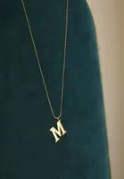 Nigdy nie zanikaj litera minimalistyczna M Naszyjnik Wisianek 18 K Gold Splated 316 L Tytanium Stal nierdzewna stalowa biżuteria Woman prezent NEC3933923