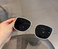 Oversize Square Sunglasses Mirror Black White Metal Frame Polaroid Glass Lenses Men and Women Fashion Trendy Style Outdoor Shades 1073788
