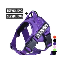 Cat Collars Leads Fml Pet No Pl Harness With Reflective Straps Adjustable Breathable Service Dogs Vest Handle Easy Control In Trai Dh2Ke