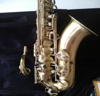 Anpassad Frankrike Mark VI h￶gkvalitet Tenor Saxofon Antik koppar Simulering Sax Professionellt musikinstrument som spelar med Case1443808