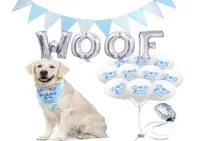 الحفلات ديكور الكلب البالونات Globos رسالة بالون Woof Dog Accessories Pet Petrics Safari Hat Rose Gold2328233