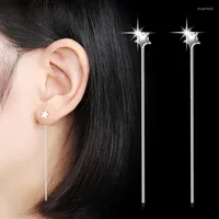 Dangle Earrings Karopel 925 Sterling Silver Star Long Tassel Drop For Women Ear Line Five-pointed Strips PZ2106158021