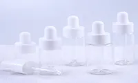 50pcslot 5ml 10ml 15ml 20ml Clear Glass Dropper Bottle 항아리 화장품 향수 에센셜 오일 병 7120474