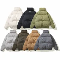 Mens Essentials Down Puffer Jacket Classic cotton Clothes Winter Reflective Lightweight Warm Couple Casual Zipper Streetwear Coat Fear Laser
