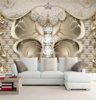 Luxury 3d Flower Wallpaper European Diamond Butterfly Gold Peony Living Room Bedroom TV Background Wall HD Decorative Mural Wallpa1349762