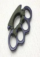 New ARIVAL Black alloy KNUCKLES DUSTER BUCKLE Male and Female Selfdefense Four Finger Punches55525208154026