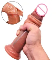 Simulação de pele Sentindo silicone Big Dildos para Strapon Women Penis Realistic Sex Toy G Spot Dildo Dick macio feminino masturbação6552690