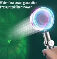 Hand LED shower head with water saving filter High Pressure rainfall nozzle adjustable switch 7 Color Changing spray shower head 29725694