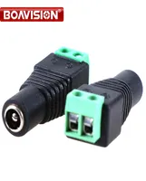 100pcslot Female DC connector 55 DC Power CCTV UTP Power Plug Adapter Cable Female Camera BNC Connector3628246