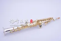 Nuovo Yanagisawa 9930 b Soprano piatto Strano dritto sassofono argento placcato e oro Tasto placcato Sax Top Musical Instruments 4943795