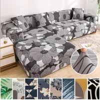 Chair Covers Floral Print Elastic Sofa Cover Stretch For Living Room Couch L-shape Armchair Slipcovers 1 2 3 4 Seat